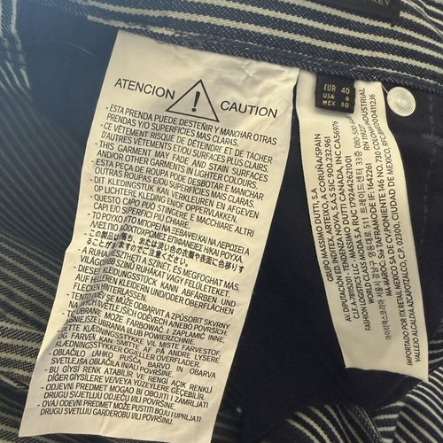 Massimo Dutti pants black and white, size L