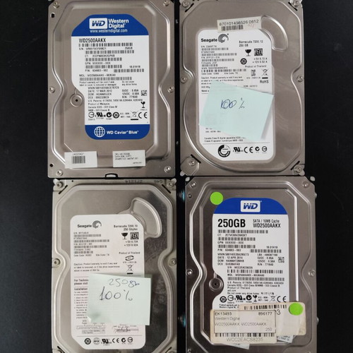 Hdd internal hard drives used for desktop 250GB pack of 4