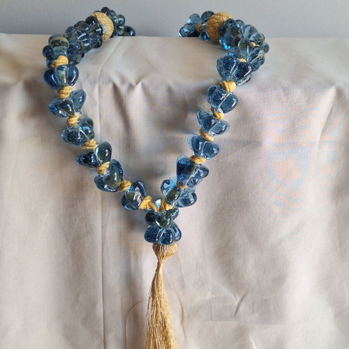 Vintage Arabic Glass Komboloi Murano Style Blue Misbaha Tasbih like new