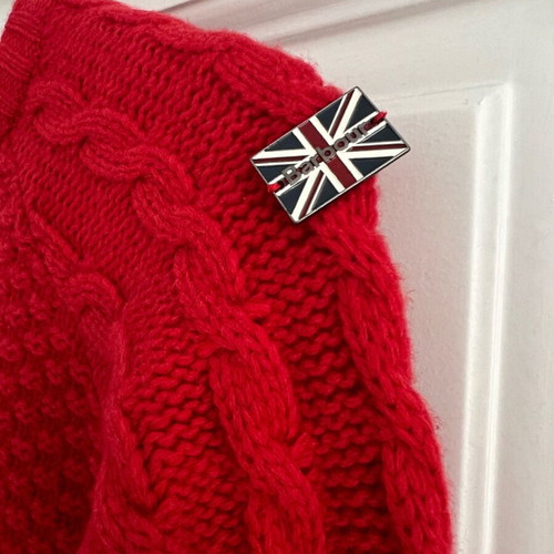 Barbour wool sweater like new, red, size 10