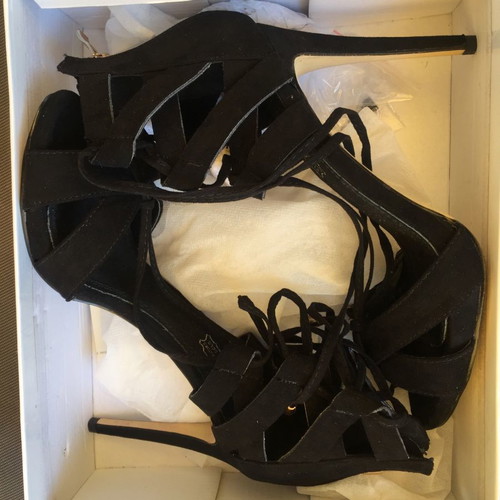 Makgio lace up sandals new, size 38, black