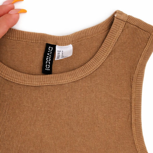 H&M Divided ribbed dress size S beige used like new