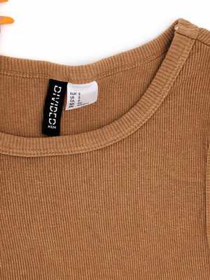H&M Divided рипсено рокля размер S бежова употребявана като нова