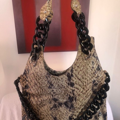 Bagatt shoulder bag used, grey-beige