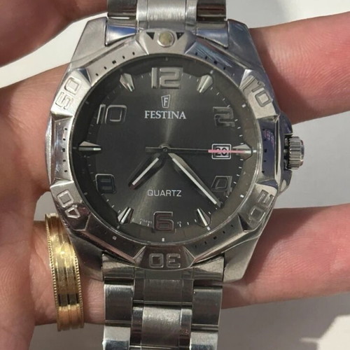 Festina men's watch silver, like new