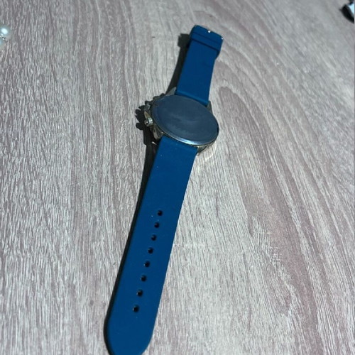 Watch like new with blue plastic and elastic strap
