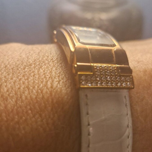 Cerruti Rimini ladies watch like new with leather strap and Swarovski
