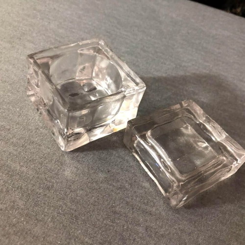 Glass jar with lid container for acrylic liquid