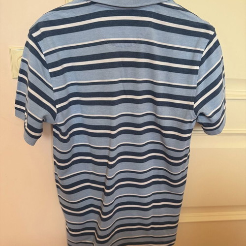 Brooks Brothers Polo shirt like new, blue striped, medium
