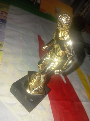 Football trophy like new, 15 cm height