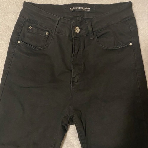 Denim black elastic skinny jeans size S like new