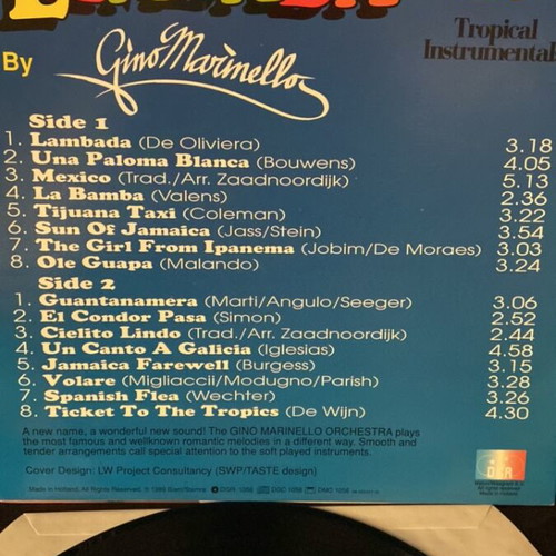 Lambada 16 Tropical Instrumentals album like new, Latin