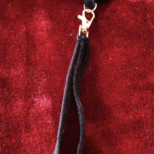 KIKO Milano velvet clutch with wrist strap, like new, black