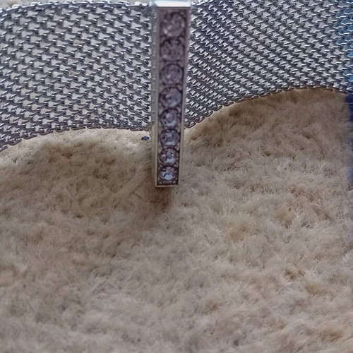 Silver women's belt with rhinestones new