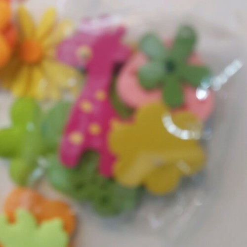 Craft materials set like new with decorative flowers and shapes