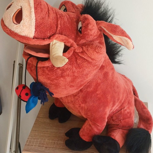 Lion King Pumba plush toy from Disneyland Paris, 60cm