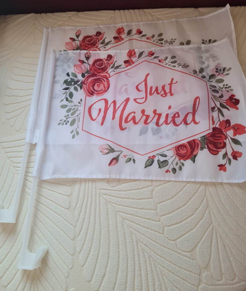 Just Married σημαιουλες για το αυτοκίνητο