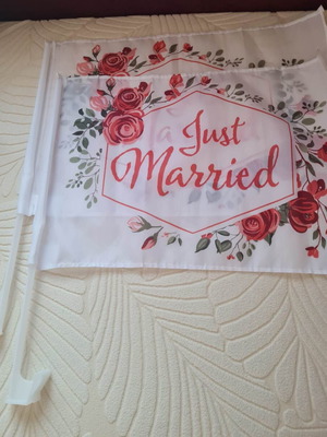 Just Married σημαιουλες για το αυτοκίνητο
