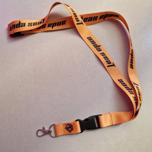Anda Seat lanyard keychain, orange and black