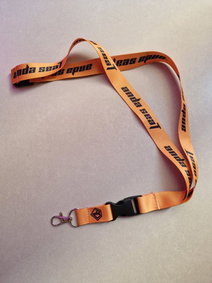 Anda Seat lanyard keychain, orange and black