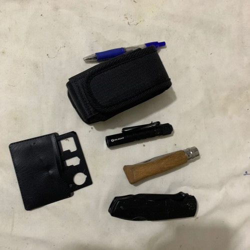 Multitool with pouch used