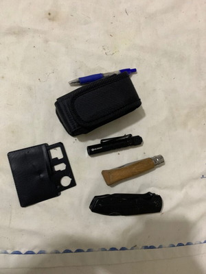 Multitool with pouch used