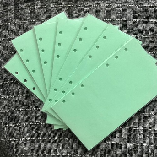 Personal refill paper 9.5 x 17 cm, green (veraman), 7 packs