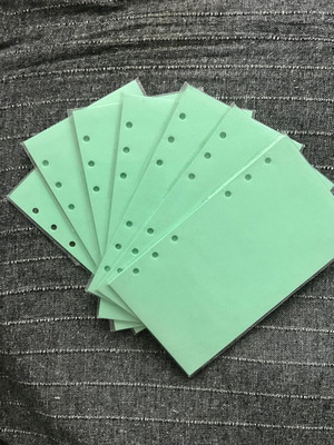 Personal refill paper 9.5 x 17 cm, green (veraman), 7 packs
