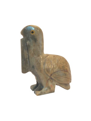 Marble figure Pelican new, colored marble