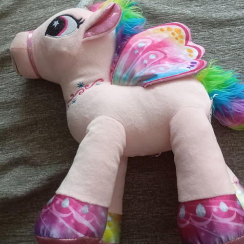 Large Jumbo Plush Unicorn Pegasus with Wings and Colorful Mane