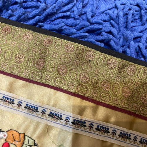 Vintage Chinese Silk Embroidery Panel used, 100 Children motif