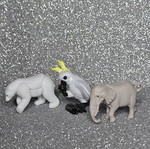 Kinder Natoons Animals set 3 figures without paper new