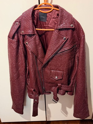 Lumina biker jacket σαν καινούργιο, βαθύ μπορντό, oversized