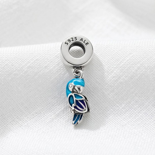 Pandora Jungle Paradise Parrot Charm S925 ALE new, multicolor silver