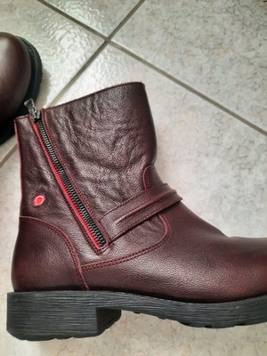 Leather ankle boots Bordeaux like new, size 37 Fratelli Robinson