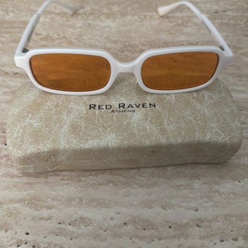 Red Raven Eyewear sunglasses with orange modern lenses new