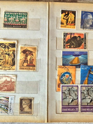 Mini album με παλιά γραμματόσημα διαφόρων χωρών μεταχειρισμένο