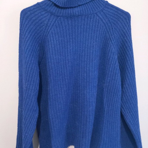 Stradivarius knitted turtleneck like new, blue, size M