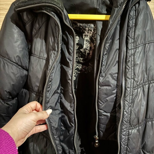 Women's long jacket used, size M, black Splendid