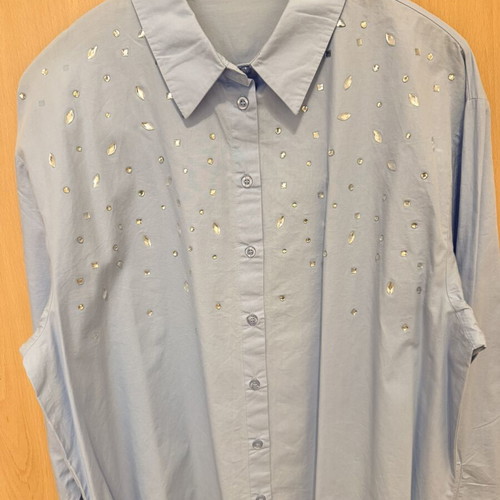 Zara blue shirt with stones used, size M