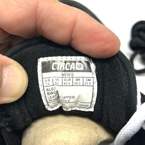 Circa AL50 skate shoes, size 40, black leather, vulcanized sole