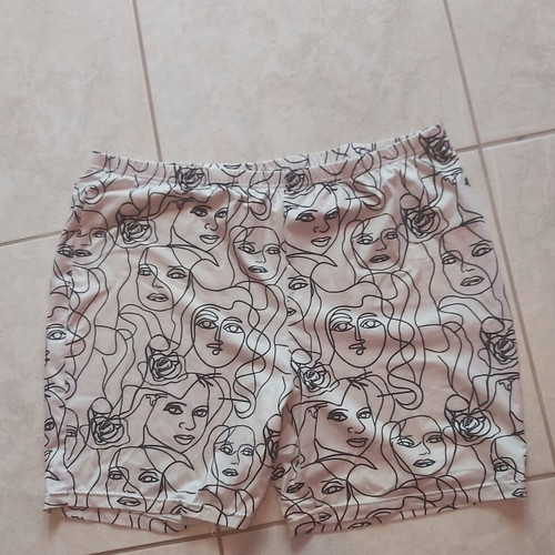 Plus size biker shorts Shein new, size 3XL, black and white