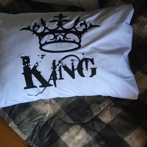 King & Queen cotton pillowcases new, set of 2 pieces 50x70