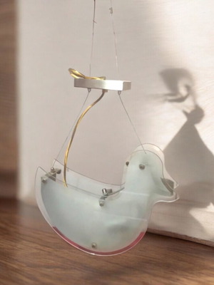 Children's glass duck ceiling light like new