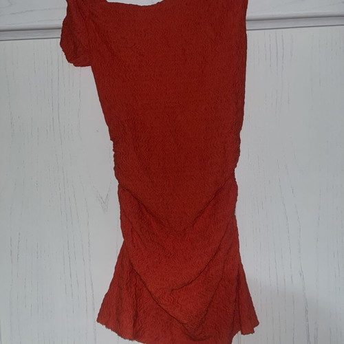 Zara red one shoulder dress size M like new
