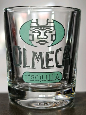 Collectible Olmeca Tequila shot glass used