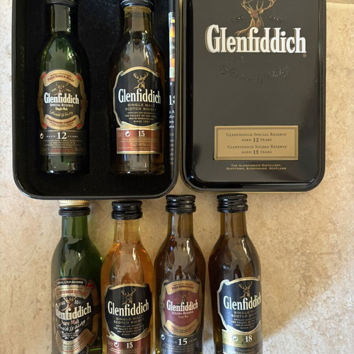 Glenfiddich συλλεκτικό σετ 3x200ml και 6x50ml μπουκάλια, σύνολο 9
