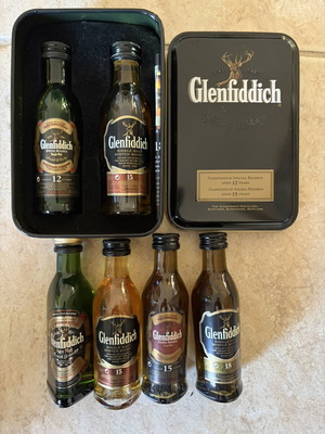 Glenfiddich συλλεκτικό σετ 3x200ml και 6x50ml μπουκάλια, σύνολο 9