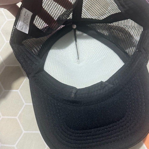 Hat new for bride's friend at bachelor party, black and pink