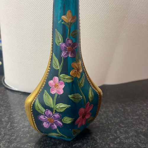 Painted small bottle used
